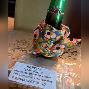 Bomb Party Dark Amethyst Ring